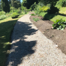 Pose de gravier blanc pour allée-chemin Canteleu